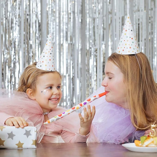 5 Pack Silver Backdrop Curtain Party Decorations Foil Fringe Backdrop Silver Tinsel Streamers Birthday Bachelorette New Year Christmas Wedding Baby Shower Disco Party Decorations