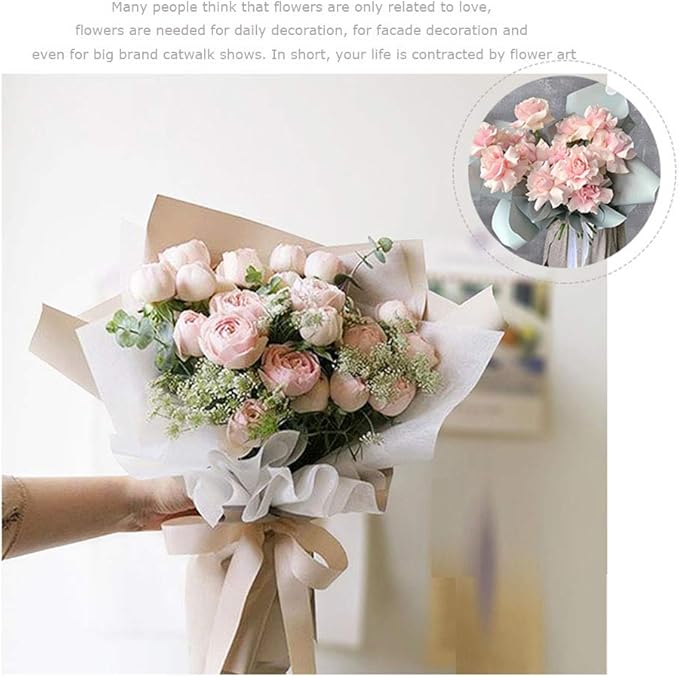 FWSA WRAPS Flower Wrapping Paper Roll Korean Floral Bouquet Packing Supplies Waterproof Fresh Flowers Gift Packaging Marterials (COLOR 16) 22.8 x 396 inches