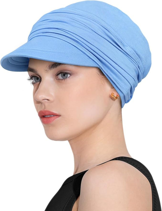 Chemo Headwear Viscose Newsboy Cap for Women Fall and Winter Hats