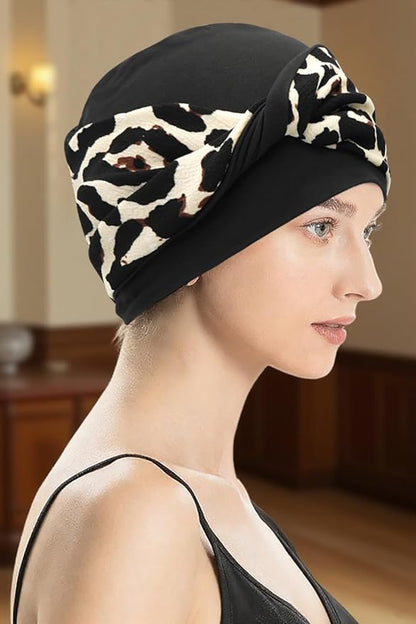 XYIYI Knot Chemo Headwear for Womens Cancer Patients, Stretchy Chemotherapy Headwraps Beanie Hats