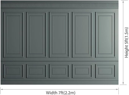 AOFOTO Vintage Room Inside Backdrop Classic French Frame Dark Grey Walls Photo Background for Wedding Bridal Shower Party Banner Home Headboard Decor Wall Photo Studio Booth Props 7x5ft