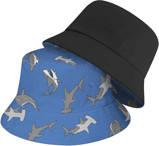 Bucket Hat for Women Men Unisex Sun Cap Packable Outdoor Fisherman Hat Headwear,Reversible Double-Side-Wear