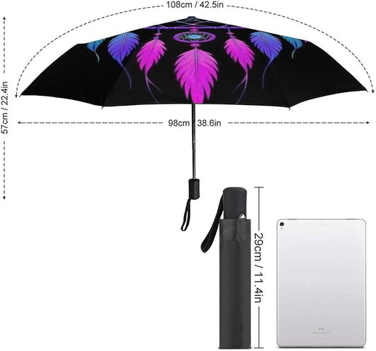 Fashion 3 Fold Sunny Rain Sunscreen Umbrella Portable Automatic Umbrella