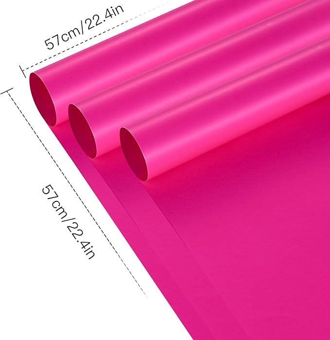 WRAPAHOLIC 20 Sheets Flower Wrapping Paper - 22.4 x 22.4 inch Pure Hot Pink Water-Resistant Floral Bouquet Wrapping Paper, Florist Supplies Packaging for Wedding Birthday Gift DIY