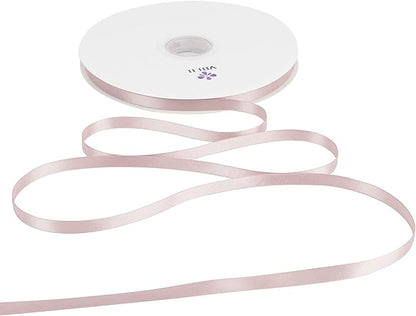 MEEDEE Dusty Rose Satin Ribbon 3/8 Inch Dusty Rose Ribbon Double Faced Pink Satin Ribbons Crafts Silk Ribbons for Gift Wrapping, Card Making, Lei Making, 100 Yards