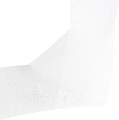 1-1/2 Inch White Shimmer Sheer Organza Ribbon Sheer Chiffon Ribbon 50 Yards-Roll Multiple Colors Available for Gift Wrapping Wedding Events Christmas Décor