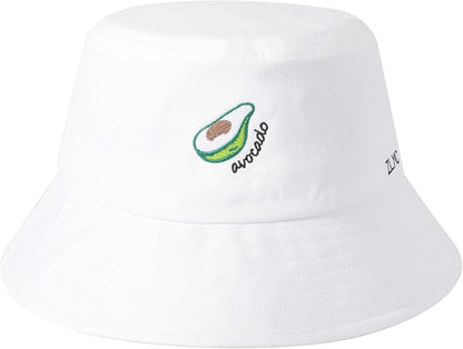 ZLYC Unisex Fashion Embroidered Bucket Hat Summer Fisherman Cap for Men Women