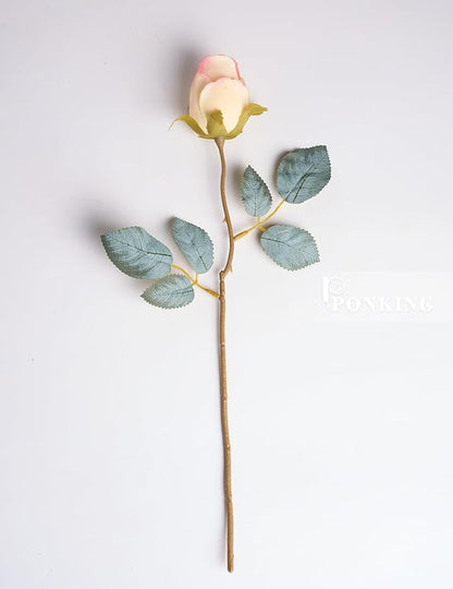 Rose Artificial Flower Buds 12pcs Realistic Faux Silk Roses Fake Flowers Bouquets Arrangements Decor for Wedding Spring Mother's Day, Home Table Decorations, Yellow Flower
