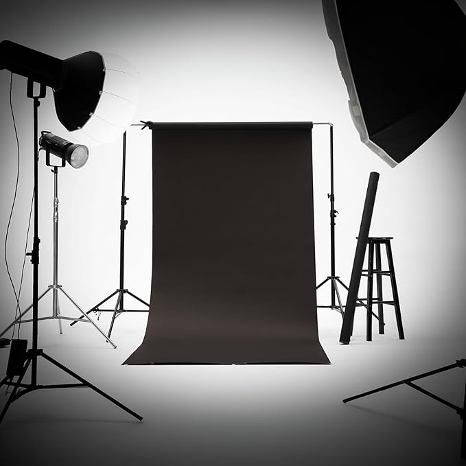 Kate Seamless Paper Backdrop Black Seamless Backdrop Paper Rolls (53''x32.8' Jet)