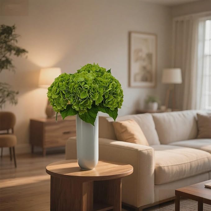 4Pcs Hydrangea Artificial Flowers 21 Inch Real Touch Flowers with Stems Fake Artificial Hydrangeas Flowers for Bouquet Table Centerpieces Spring Decorations for Home