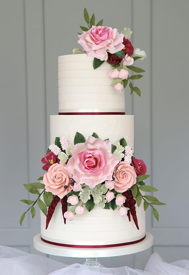 Pink Roses Artificial Flowers 4.3" Velvet Roses 16pcs Pink Flowers Artificial for Decoration Fake Pink Roses for Wedding Bridal Bouquets Party Centerpieces Home Table Decor (Pink)