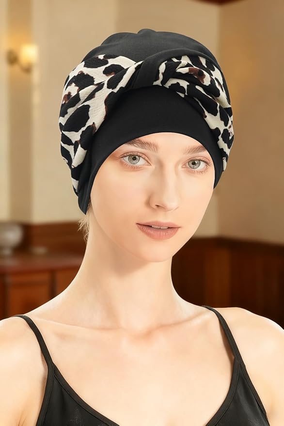 XYIYI Knot Chemo Headwear for Womens Cancer Patients, Stretchy Chemotherapy Headwraps Beanie Hats