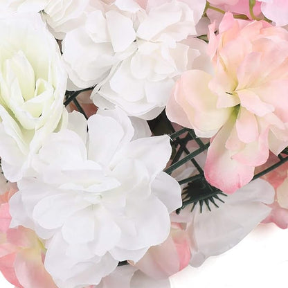 4Pcs 23.62"x 15.74" Artificial Flower Wall Panels,Flower Wall Mat Silk Flower Panels for Outdoor Garden Backyard Fence Fence Privacy Screen and Indoor Wall Decor(Light Pink,4Pcs)