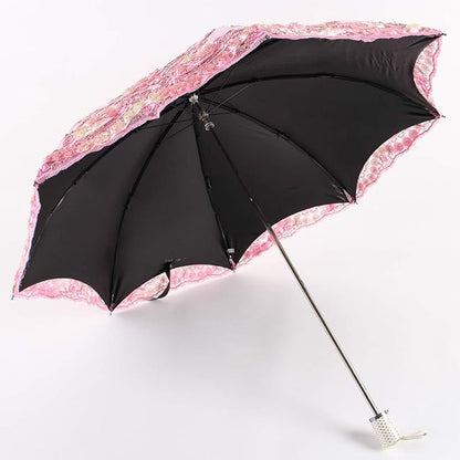 Honeystore Flower Lace Parasols for Wedding Party Lace Bridal Umbrella