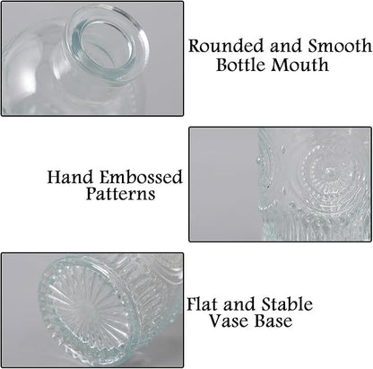 Bud Vases in Bulk 24, Small Vase for Flowers, Glass Vase for Centerpieces, Small Flower Vases for Centerpieces, Mini Vases, Vintage Vase, Clear Bud Vases for Wedding Table Decor