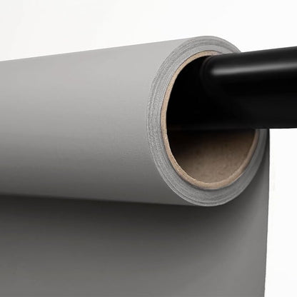 Kate Seamless Paper Backdrop for Photography Light Gray Photo Backdrop Paper (53''x16.4' Pursuit Grey)
