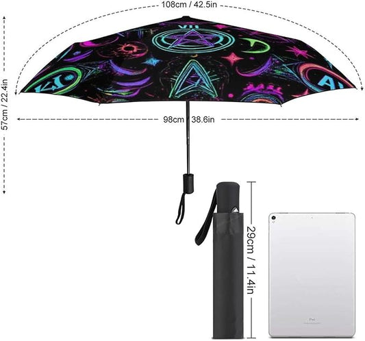 3 Fold Car Umbrella Folding Portable Automatic Umbrella Sunny Rain Sunscreen