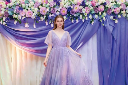 Leowefowa Flower Wedding Backdrop Wedding Pink Roses Floral Curtain Photography Background for Weeding Birthday Baby Shower Party Decorations Backdrop Photobooth 10x8ft Vinyl