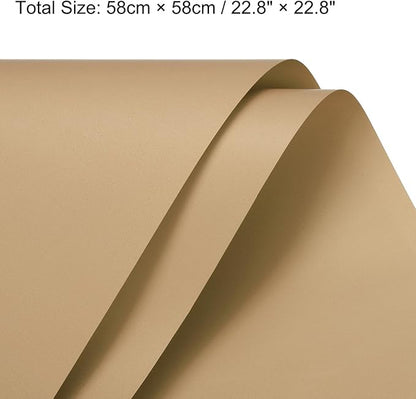 MECCANIXITY Pearlescent Film Flower Wrapping Paper 22.8x22.8 Inch Waterproof for DIY Crafts, Gift/Gift Box Packaging Smoky Orange Pack of 20