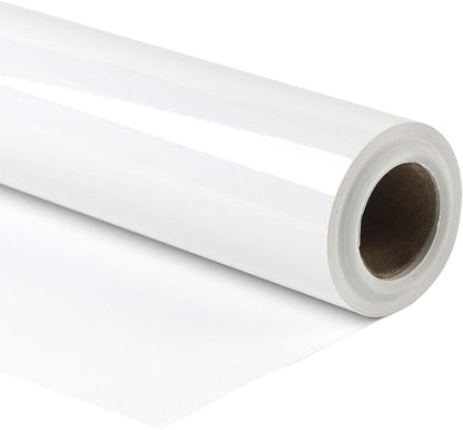 RUSPEPA Rainbow Shine White Metallic Wrapping Paper - 81.5 Sq Ft - Solid Color Paper Perfect for Wedding,Birthday,Christmas,Baby Show - 30 inches x 32.8 feet