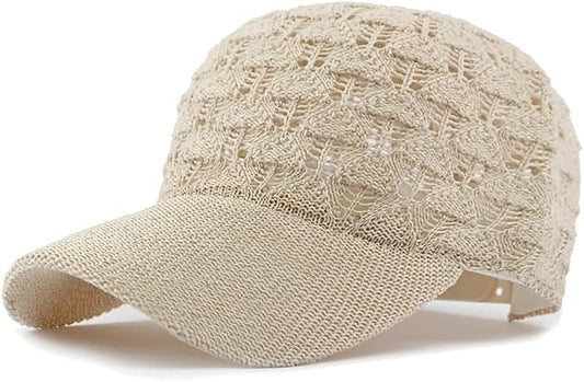 FASHIXD Knit Mesh Baseball Cap for Women - Breathable Summer Trucker Hat