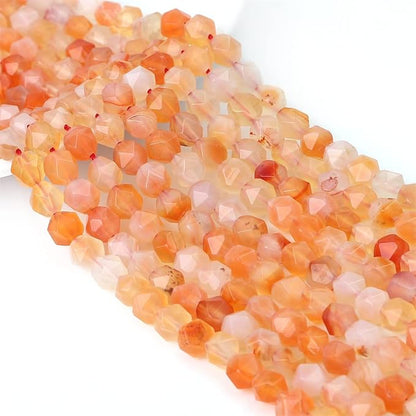 Faceted Natural Sunstone Stone Round Beads 8mm 36cm/Strand for Jewelry Making