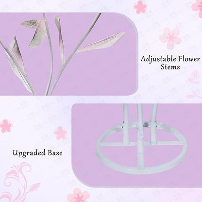 Giant Flowers for Decoration, 5.58 ft Artificial Silk Flower for Wedding Birthday Baby Shower Christmas Party Banquet Background Decor, Home Décor Backdrop Hotel Shop Display Props, Grey Pink