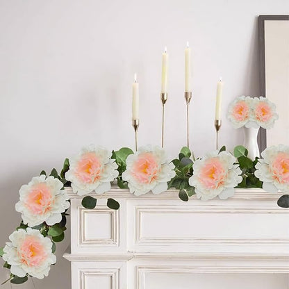 20pcs 5" Artificial Flower Peonies, Silk Peonies with 6" Stems, Flowers Suitable for Wedding Bouquets, Home Party Decoration (Champagne)
