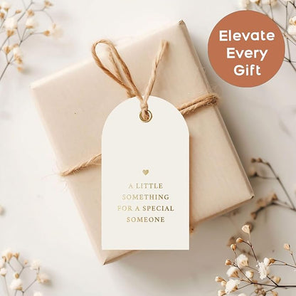 50 Heart Thank You Gift Tags with String Attached, Small Thank You for Celebrating with Us Gift Bag Tags for Presents and Personalized Party Favors - Baby Shower, Wedding, Bridal Shower, Birthday