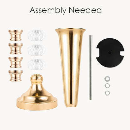 2 Pcs Tall Gold Vases for Centerpieces -22.6" Height Versatile Metal Tabletop Flower Stand, Wedding Decorations for Reception, Tall Flower Vase for Birthday, Weddings, Anniversary, Home Decor (2 Pcs)