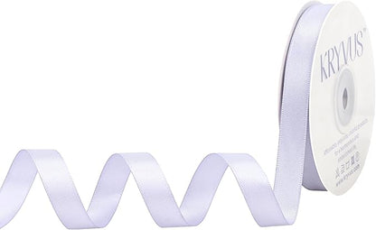 Lilac Mist Satin Ribbon, Double Faced 1/2 Inch X 25 Yards Lilac Mist Ribbon, Premium Satin Ribbon for Gift Wrapping, Crafts, Hair Bow Making, Sewing, Flower Bouquet, Wedding Party Decor