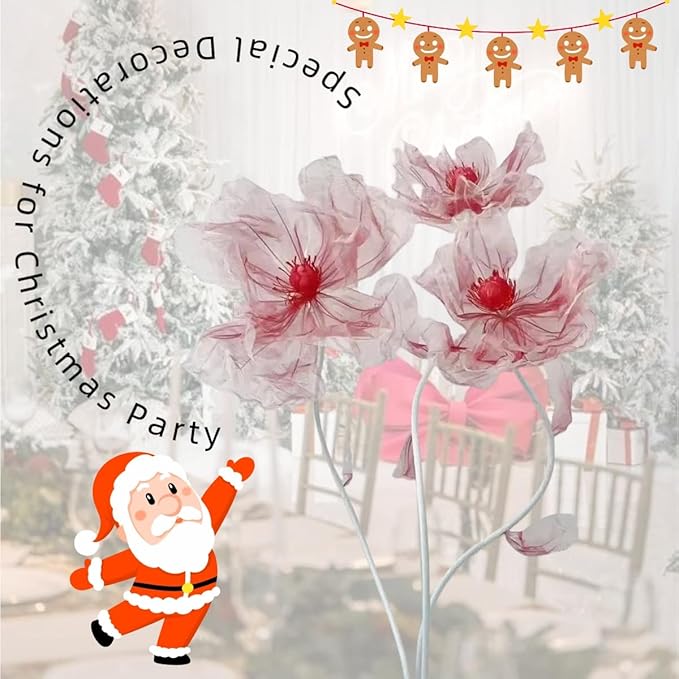 Giant Flowers for Decoration, 5.58 ft Big Artificial Organza Flower for Wedding Reception Birthday Christmas Party Backdrop Decor Photography Props Shop Window Display, Orange