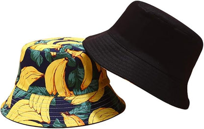 XYIYI Cute Bucket Hat Beach Fisherman Hats for Women, Reversible Double-Side-Wear