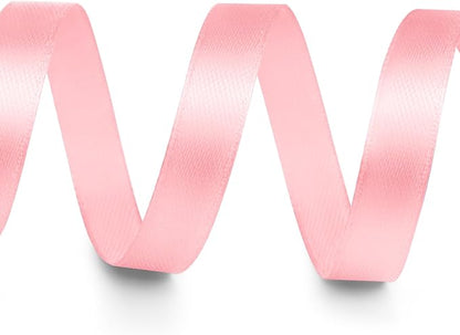 3/8" x 100 Yards Satin Ribbon - Rose Gold Silk Ribbon with Spool - Ideal for Gift Wrapping, Floral Bouquets, Crafts, Wedding Party Decorations, Christmas and Sewing Projects