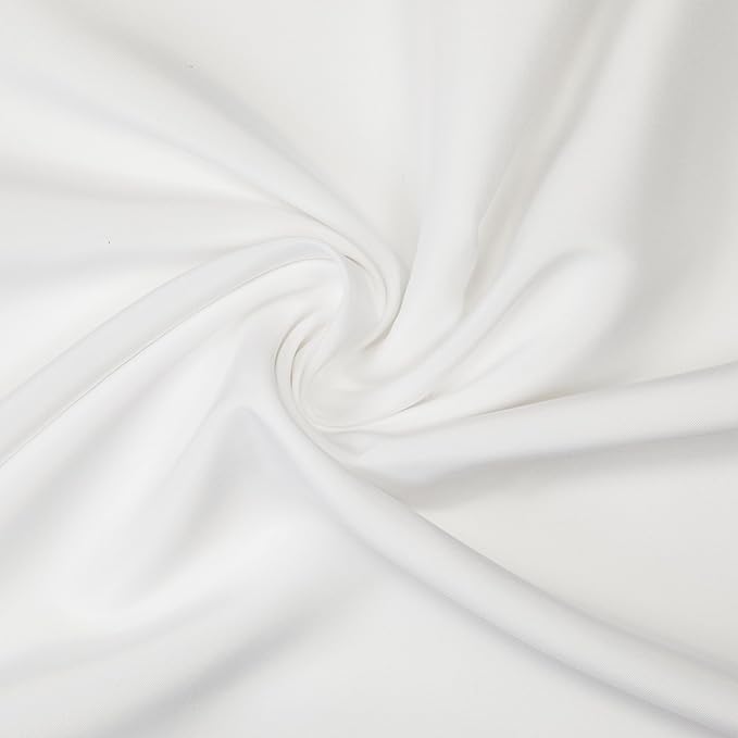 Gee Di Moda Rectangle Tablecloth - 90 x 132 Inch White Table Cloth for 6 Foot Table with Floor-Length Drop - Heavy Duty Washable Fabric - 6 Ft Buffet Table, Holiday Party, Wedding & Baby Shower