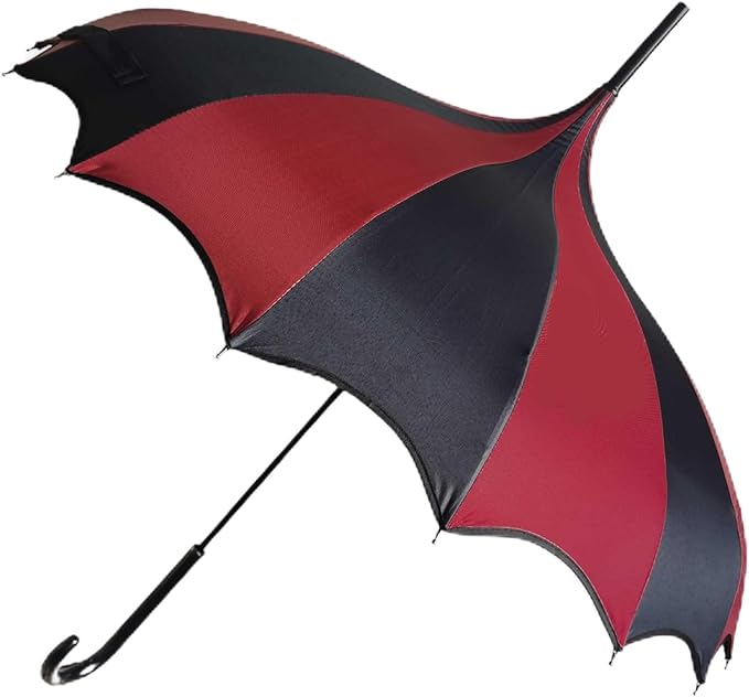 Full Size Dark Wing Pagoda Umbrella - Ideal for All Weather, Perfect for Vampires, Gothic Enthusiasts, and Lovers of Unique Bat Wing Style