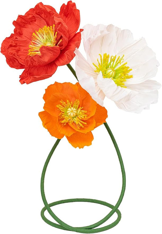 16“ Paper Flowers Decorations for Wall - Flower Wall Decorations - Large Flowers Decorations for Room Bridal Shower Baby Shower (3, Orange Yellow+ Orange Red+ White)