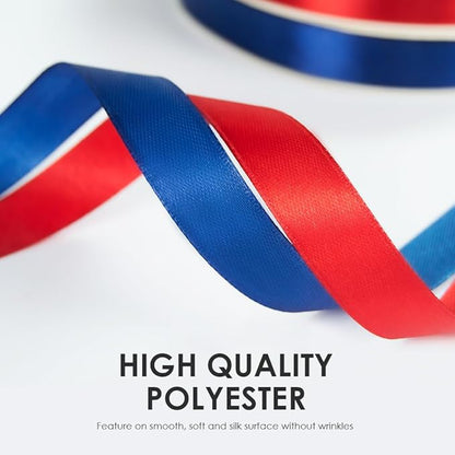 3/8" Wide x 100 Yards Single Face Polyester Satin Ribbon, Satin Ribbon for Crafts, Gift, Hair Bows, Wedding Party Decoration, Bow Making & Other Projects (Wine Red)