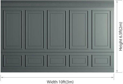 AOFOTO Vintage Room Inside Backdrop Classic French Frame Dark Grey Walls Photo Background for Wedding Bridal Shower Party Banner Home Headboard Decor Wall Photo Studio Booth Props 10x6.5ft