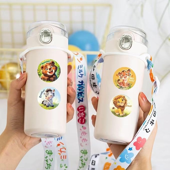 1000 Pcs Teacher Reward Animal Stickers for Kids Classroom Boys Girls School Students.2 Roll 1 Inch Good Job Stickers Gift for Birthday Party Favors.Teacher Must Haves Supplies Small Sticker