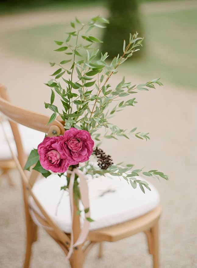 6Pcs Faux Ranunculus Flowers 19.7’’ Peonies Artificial Flowers Silk Ranunculus with Stems for Vase Table Centerpiece Home Wedding Party Garden Decoration(Rose Red)