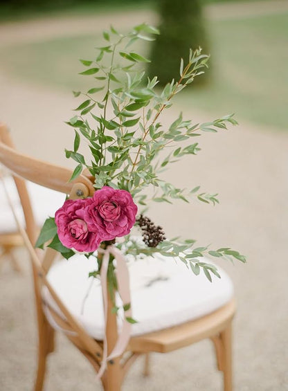 6Pcs Faux Ranunculus Flowers 19.7’’ Peonies Artificial Flowers Silk Ranunculus with Stems for Vase Table Centerpiece Home Wedding Party Garden Decoration(Rose Red)