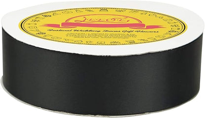 Double Face Black Satin Ribbon 1-1/2 inch X 50 Yards Polyester Black Ribbon for Gift Wrapping Weddings Party Hair Bow Invitation Decorations and More