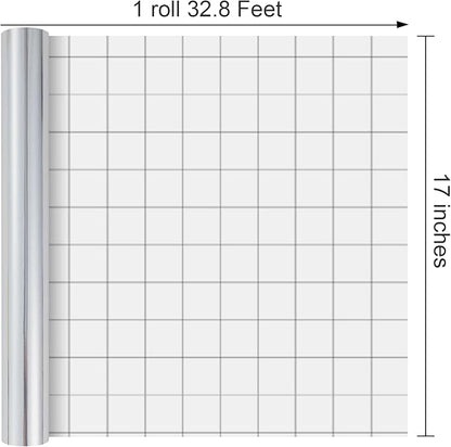 Merture Metallic Silver Wrapping Paper Roll - 17 In X 32.8 Ft(46.5 sq.ft.) Solid Color Silver Gift Wrap with Cutting Lines for Christmas, Wedding, Birthday, Valentines Day, Mothers Day, Baby Shower
