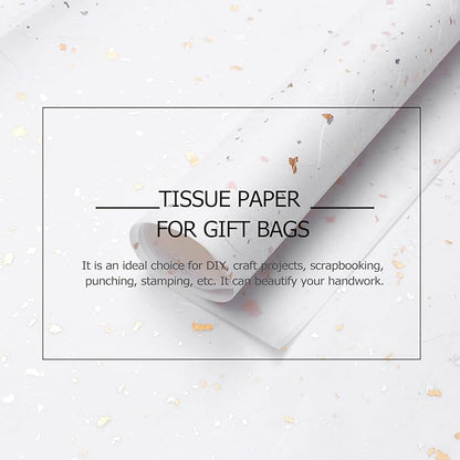 MOLUCKFU 10Pcs Metallic Foil Dot Flower Wrapping Paper DIY Packaging for Bouquets Wrap Seasonal Floral Craft Supplies