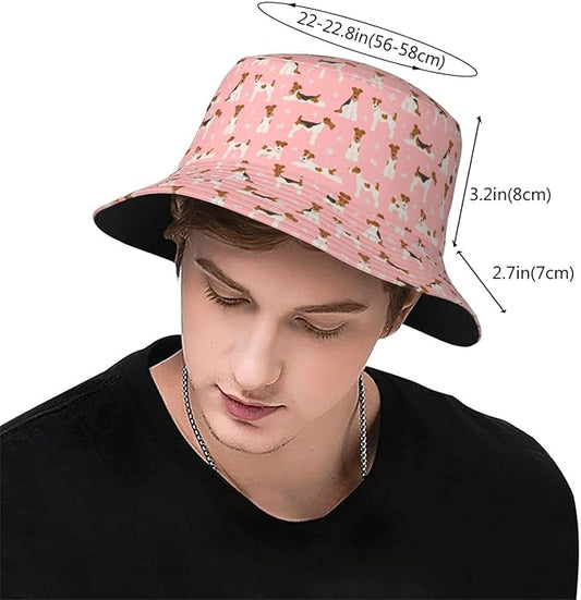 Cartoon Bucket Hat Summer Beach Travel Sun Hat Packable Fisherman Cap for Men Women