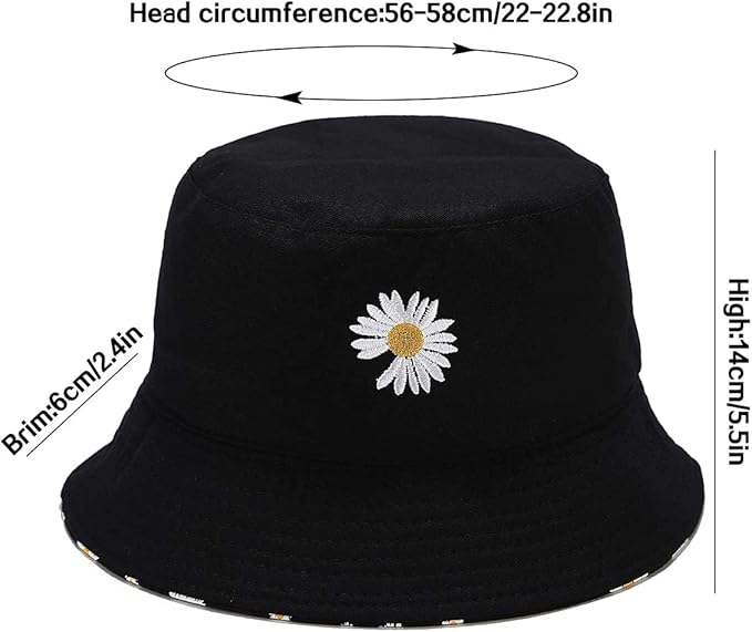Malaxlx Unisex Bucket Hat Beach Sun Hat Aesthetic Fishing Hat for Men Women Teens, Reversible Double-Side-Wear