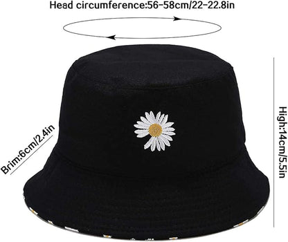 Malaxlx Unisex Bucket Hat Beach Sun Hat Aesthetic Fishing Hat for Men Women Teens, Reversible Double-Side-Wear