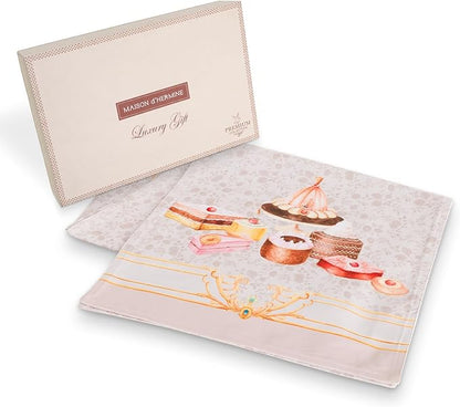 Maison d' Hermine Tablerunners 100% Combed Cotton Premium Table Runner Decorative Table Cover, Home, Dining, Cocktail Party & Camping, Pastries (Double Layer) - (14.50"x72")