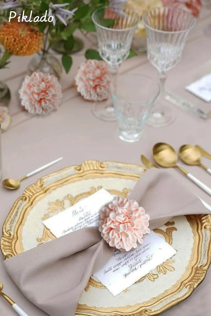 Faux Wedding Dahlia Flowers 25 Pink Roses with Stems for DIY Wedding Decor Centerpiece Arrangement Bouquet (Blush)